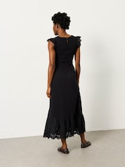 FatFace Demi Black Jersey Midi Dress - Image 2 of 8