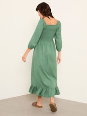 FatFace Adele Green Midi Dress - Image 2 of 5