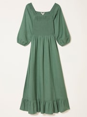 FatFace Adele Green Midi Dress - Image 7 of 7