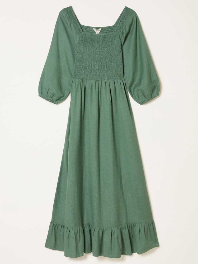 FatFace Adele Green Midi Dress - Image 7 of 7