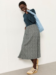 FatFace Nia Blue Ditsy 2in1 Midi Dress - Image 1 of 7
