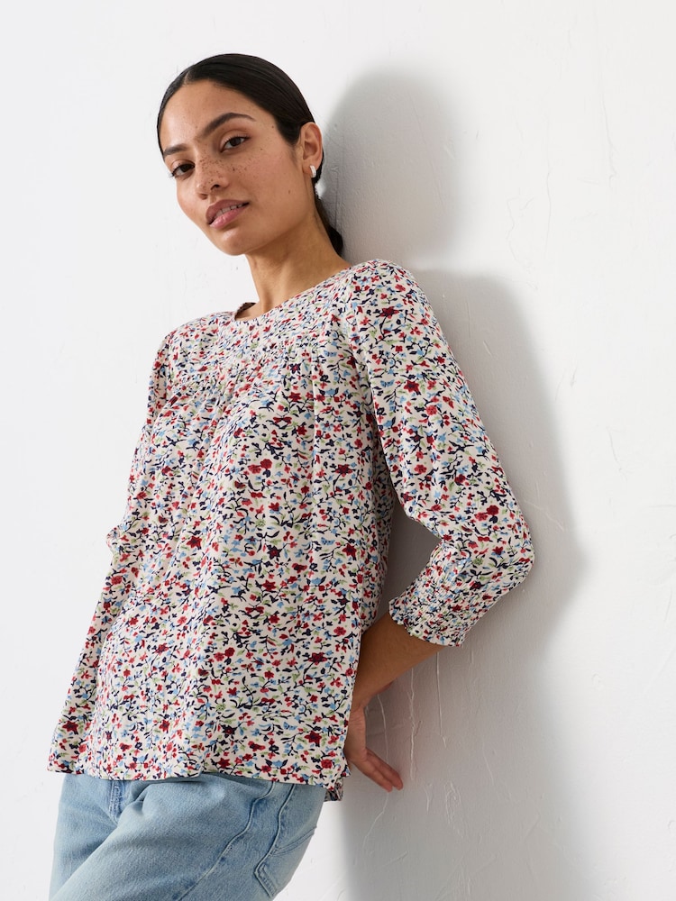 FatFace Shelly Multi Surf Ditsy Blouse - Image 1 of 5