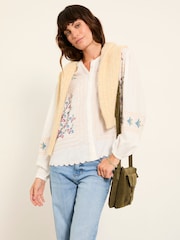 FatFace Betsie Ivory Embroidered Blouse - Image 5 of 6