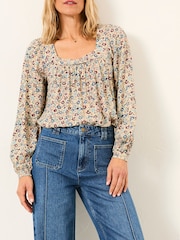 FatFace Cat Multi Vintage Ditsy Blouse - Image 1 of 5