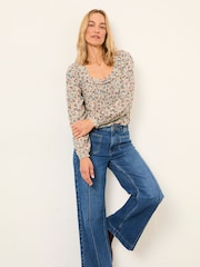 FatFace Cat Multi Vintage Ditsy Blouse - Image 3 of 5