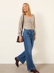 FatFace Cat Multi Vintage Ditsy Blouse - Image 4 of 5