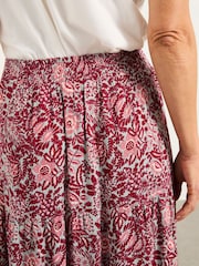 FatFace Anika Plum Purple Spriggy Ditsy Midi Skirt - Image 3 of 6