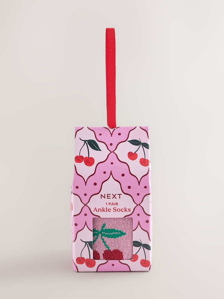 Sparkle Cherries - Ankle Socks in a Box - Imagen 4 de 4