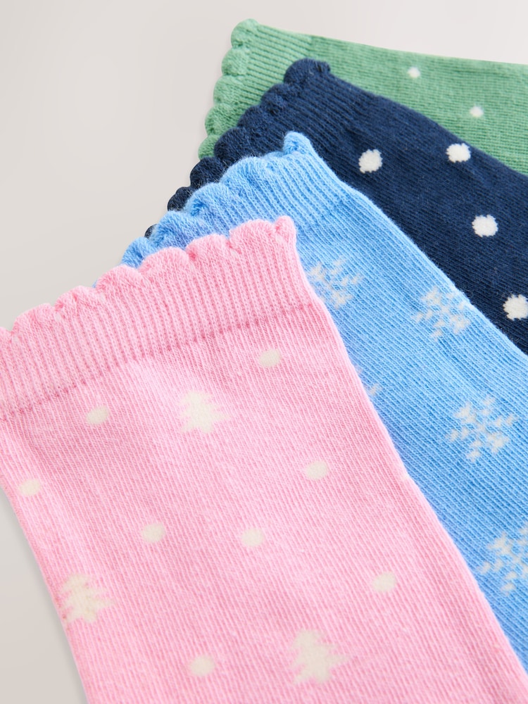 Christmas Dogs Print Ankle Socks 4 Pack - Image 7 of 7