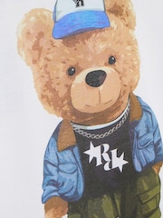 River Island White Boys New Division Bear T-Shirt - Image 4 of 4