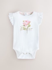 White/Pink Frill Bodysuits 2 Pack - Image 2 of 6