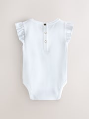 White/Pink Frill Bodysuits 2 Pack - Image 4 of 6