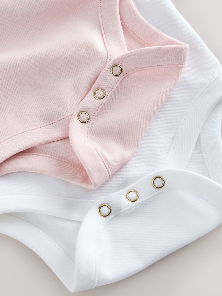 White/Pink Frill Bodysuits 2 Pack - Image 6 of 6