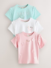 Baker by Ted BakerFrill 3D Butterfly T-Shirts 3 Pack - Image 1 of 7