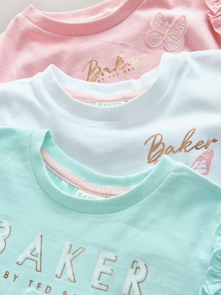 Baker by Ted BakerFrill 3D Butterfly T-Shirts 3 Pack - Image 7 of 7