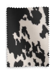 Set of 2 Alaska Faux Fur Cow Erik Mid Wood Leg Dining Chairs - Image 10 of 10