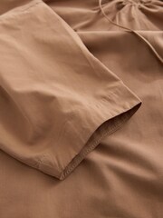 Nothing Ordinary Camel Heavyweight Cotton Poplin Tie Front Top - Image 11 of 11