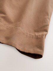 Nothing Ordinary Camel Heavyweight Cotton Poplin Tie Front Top - Image 9 of 11