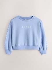 Baker by Ted Baker Blue/White Floral Graphic Sweat Tops 2 Pack - Image 2 of 9