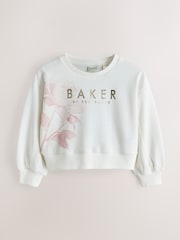 Baker by Ted Baker Blue/White Floral Graphic Sweat Tops 2 Pack - Image 3 of 9