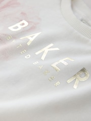 Baker by Ted Baker Blue/White Floral Graphic Sweat Tops 2 Pack - Image 8 of 9