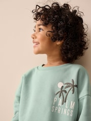 Sage Green Crew Neck Sweatshirt and Leggings Set (3mths-7yrs) - Image 3 of 8