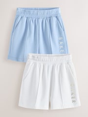 Baker by Ted Baker Blue/White Sweat Shorts 2 Pack - Image 1 of 6