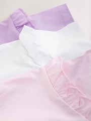 Roz/Lila - Baker by Ted Baker 3 Pack Boxy Fit Frill Graphic Printed T-Shirts - Imaginea 7 din 8