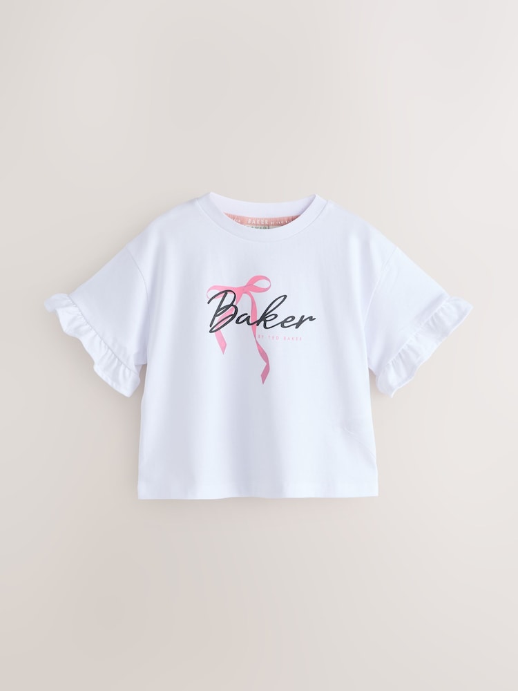 Baker by Ted Baker 3 Pack Boxy Fit Frill Graphic Printed T-Shirts - Image 2 of 8 Baker by Ted Baker 3 Pack Boxy Fit Frill Graphic Printed T-Shirts - Image 2 of 8