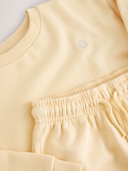 Light Yellow Single Plain Crew Neck Sweatshirt and Shorts Set (3mths-7yrs) - Image 10 of 10