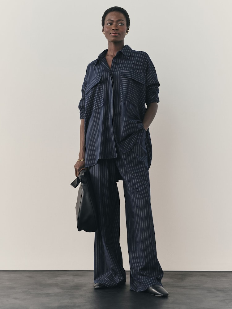 Nothing Ordinary Pinstripe Relaxed Shirt - Imagem 1 de 8
