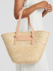 South Beach Natural Shouder Straw Tote Bag - Image 1 of 4