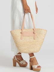 South Beach Natural Shouder Straw Tote Bag - Image 3 of 4