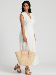 South Beach Natural Shouder Straw Tote Bag - Image 4 of 4