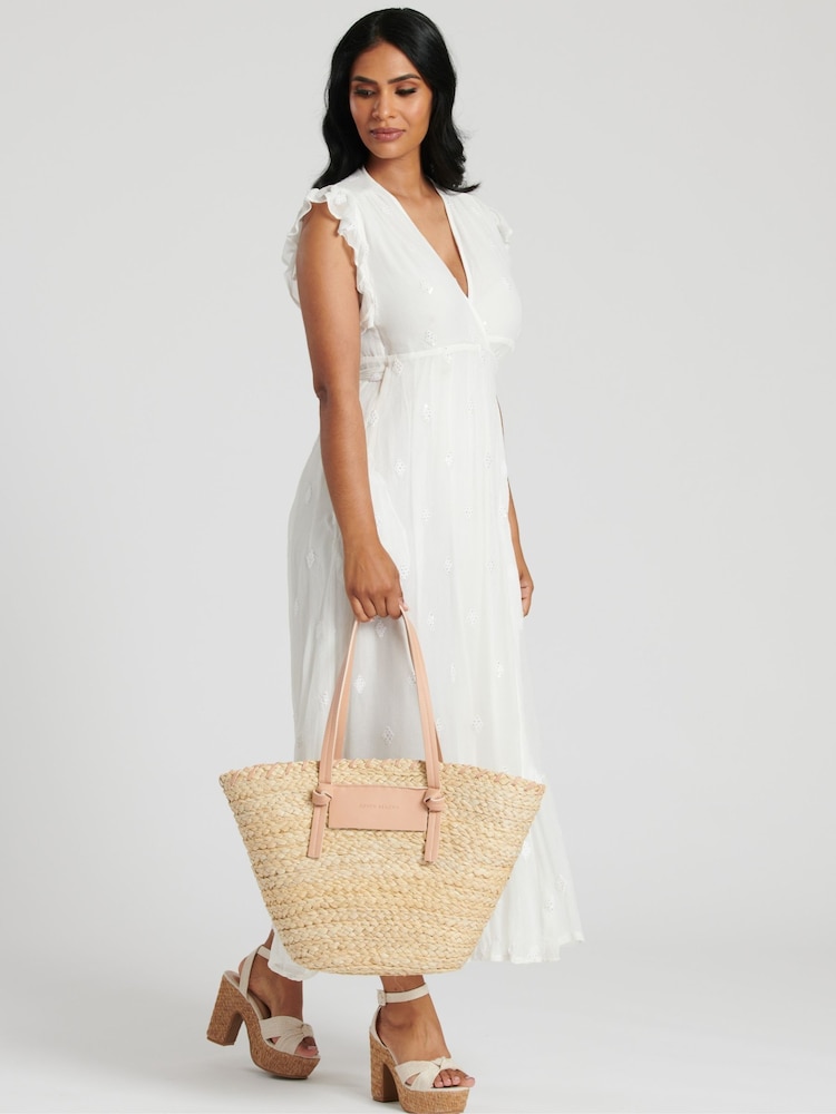 South Beach Natural Shouder Straw Tote Bag - Image 4 of 4