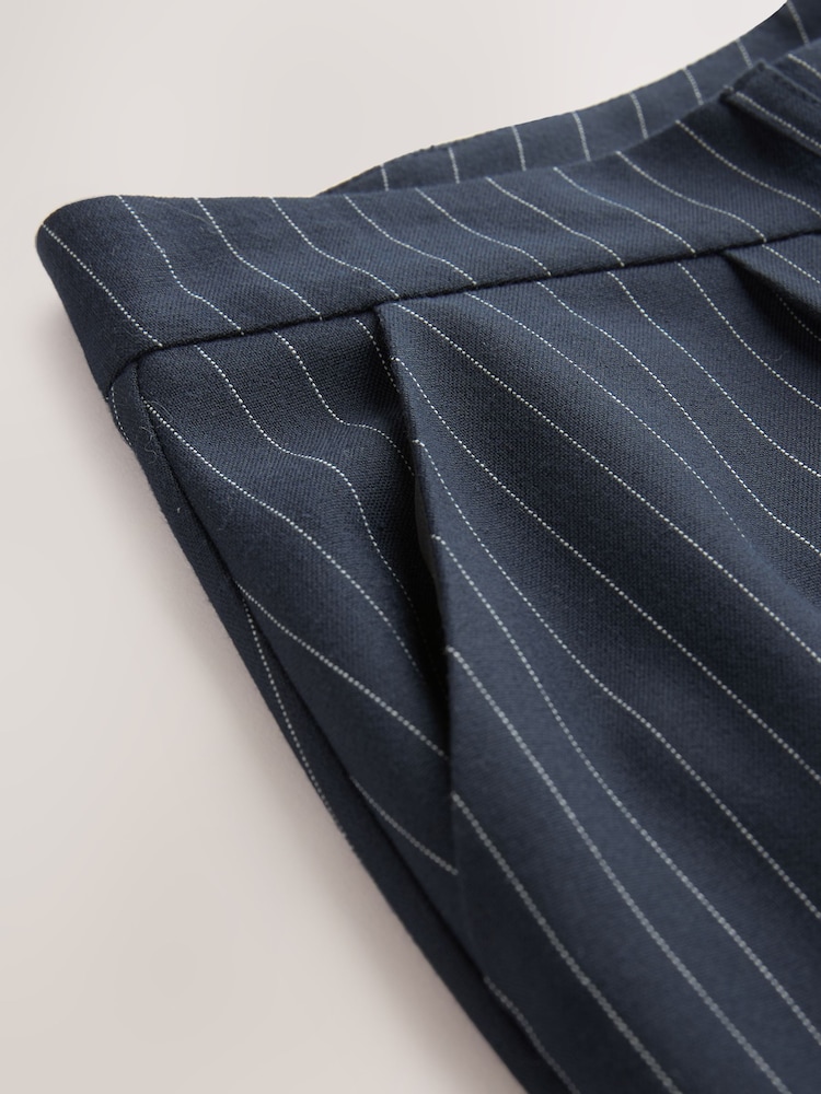 Nothing Ordinary Navy Pinstripe Wide Leg Trousers - Image 4 of 4 Nothing Ordinary Navy Pinstripe Wide Leg Trousers - Image 4 of 4