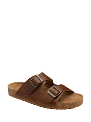 Ravel Brown Leather Mule Sandals - Image 1 of 4