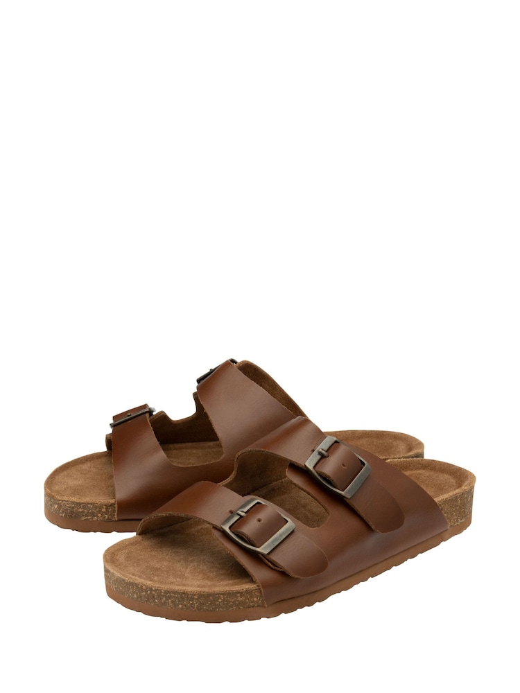 Ravel Brown Leather Mule Sandals - Image 2 of 4