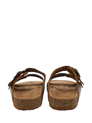 Ravel Brown Leather Mule Sandals - Image 3 of 4