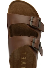 Ravel Brown Leather Mule Sandals - Image 4 of 4