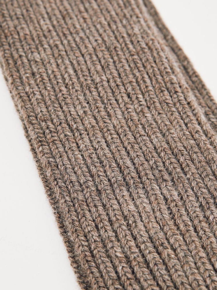 Reiss Chocolate Carmen Wool Blend Ribbed Socks - Image 3 of 3 Reiss Chocolate Carmen Wool Blend Ribbed Socks - Image 3 of 3
