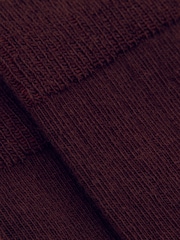 Reiss Burgundy Felicia Cotton Blend Ribbed Loafer Socks - Image 3 of 3