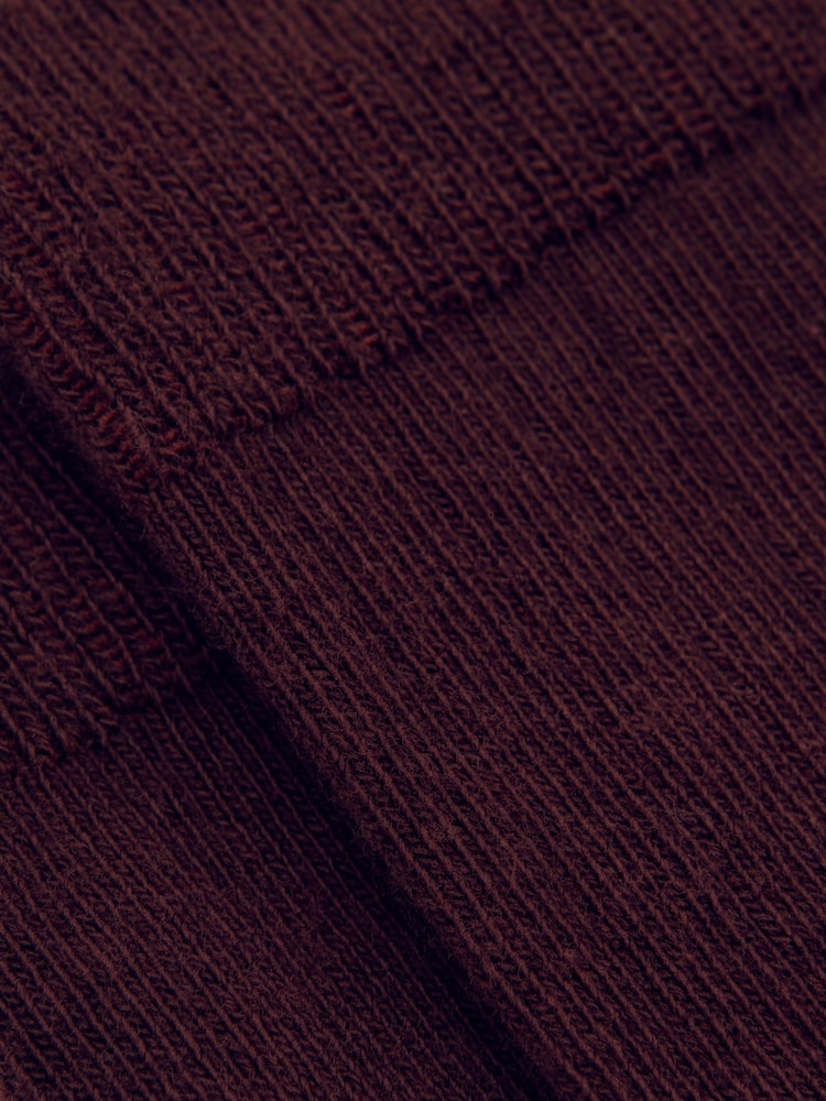 Reiss Burgundy Felicia Cotton Blend Ribbed Loafer Socks - Image 3 of 3 Reiss Burgundy Felicia Cotton Blend Ribbed Loafer Socks - Image 3 of 3