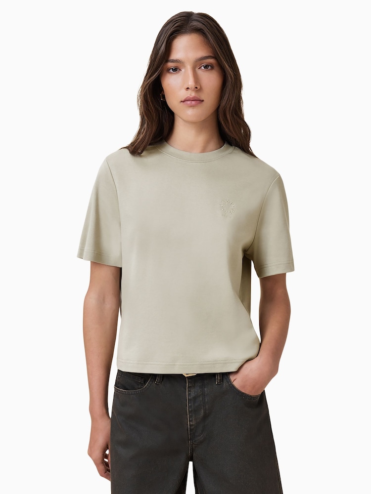 AllSaints Natural Lisa Haven Crew Neck T-Shirt - Image 1 of 6