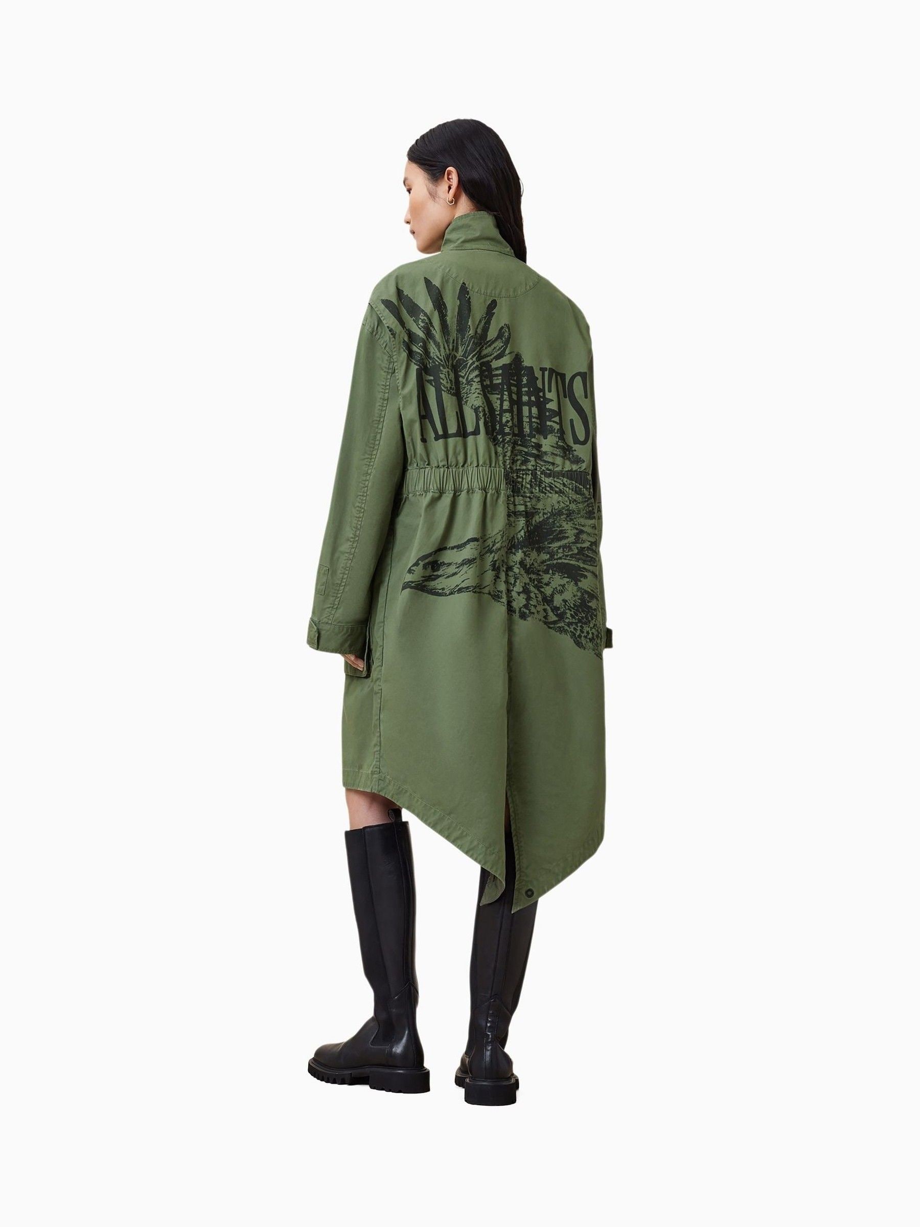 Buy AllSaints Green Milla Bird Print Parka Jacket from Next USA