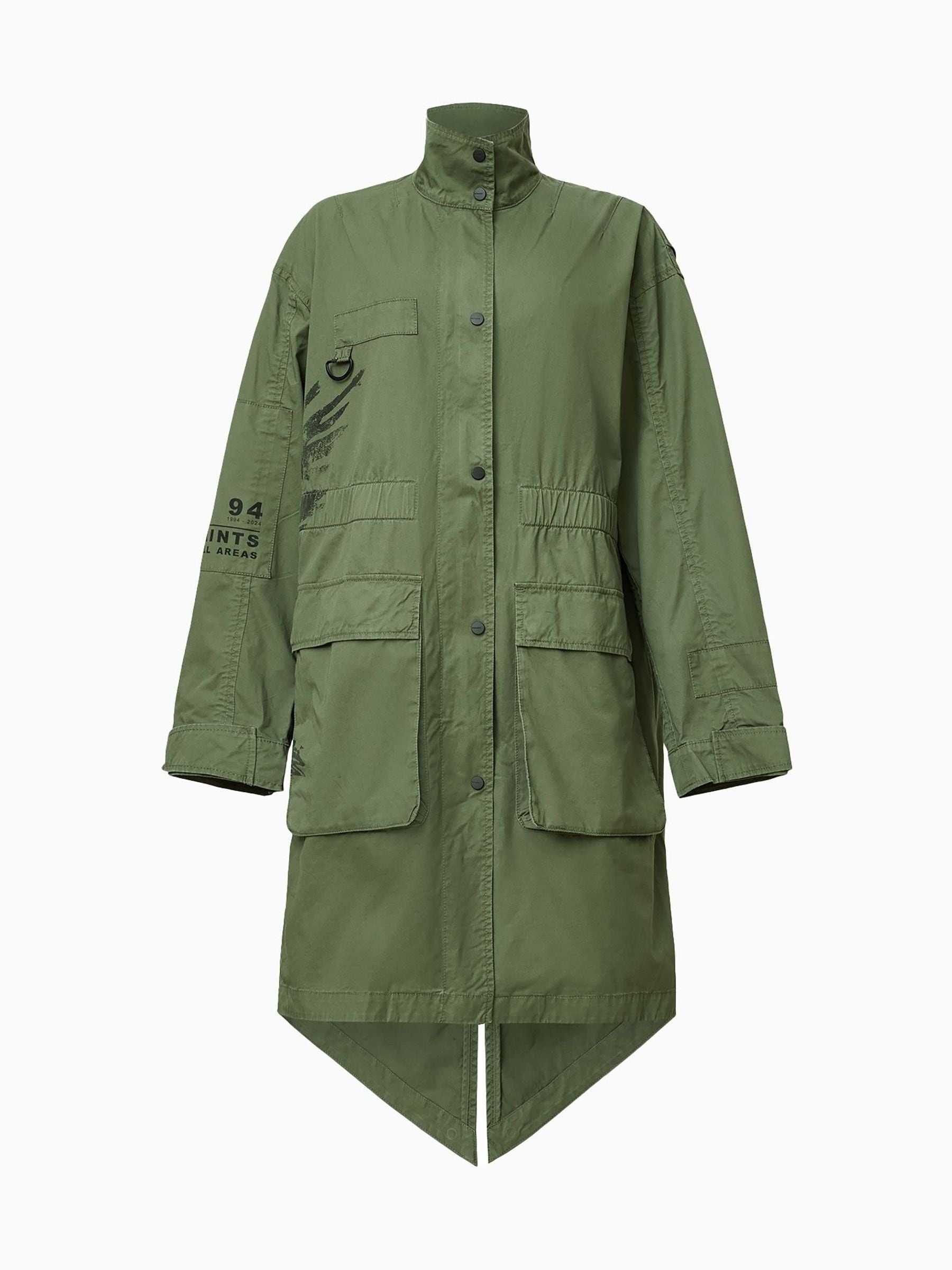 Buy AllSaints Green Milla Bird Print Parka Jacket from Next USA