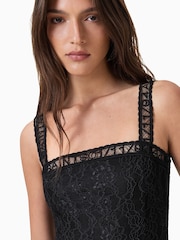 AllSaints Vera Lace Bodycon Bodysuit - Изображение 2 из 6