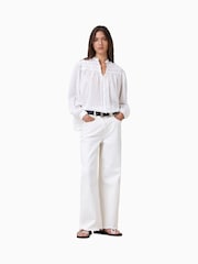 AllSaints Etti Linen Round Neck Blouse - Imagen 1 de 7