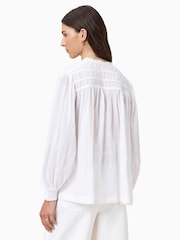 AllSaints Etti Linen Round Neck Blouse - Imagen 3 de 7