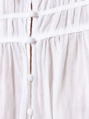 AllSaints Etti Linen Round Neck Blouse - Imagen 7 de 7
